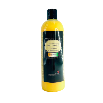 plyn1.png Płyn do kąpieli z dodatkiem soli i naturalnych ekstraktów mango, kokosa i kiwi 750 ml